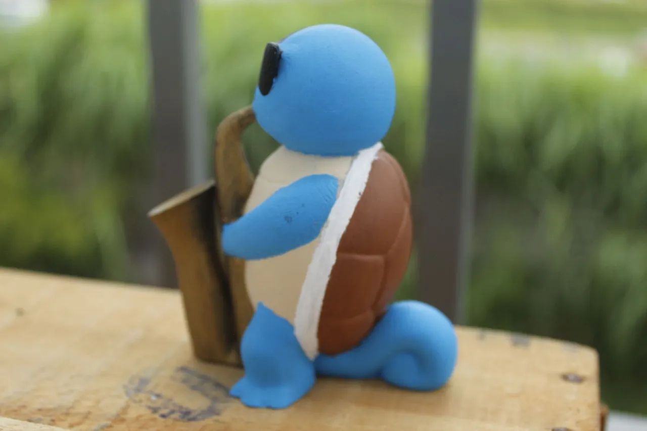 Boneco Squirtle Sax Pokémon  - Decoração Geek Presente - Foto 2