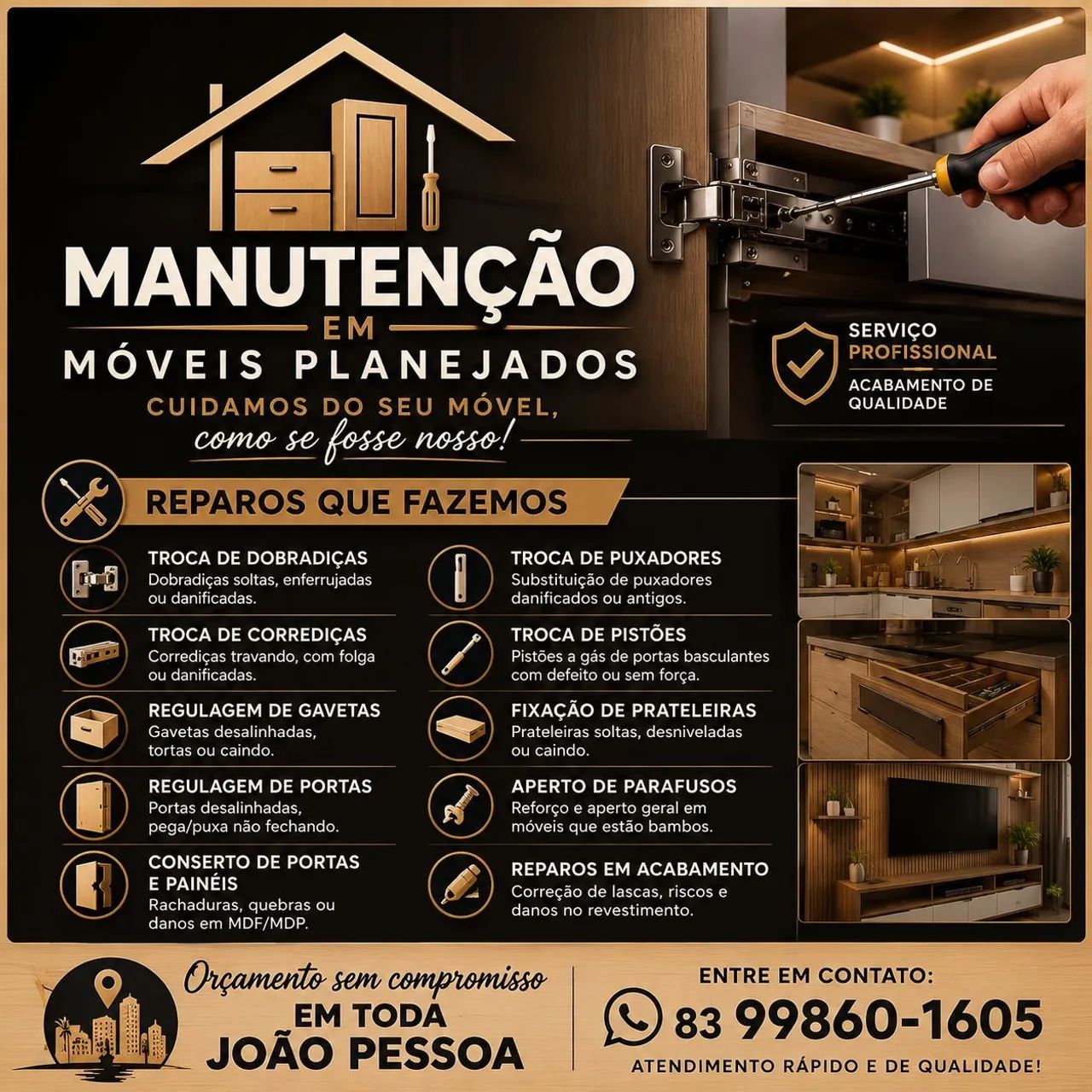 Manutenção em móveis planejados!  - Foto 2