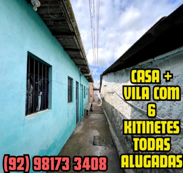 Vila com 6 kitnetes aptos TODAS ALUGADAS + CASA independente