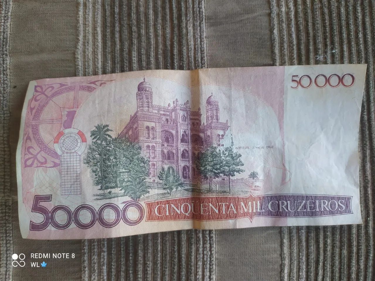 Nota de 50 mil cruzieros 