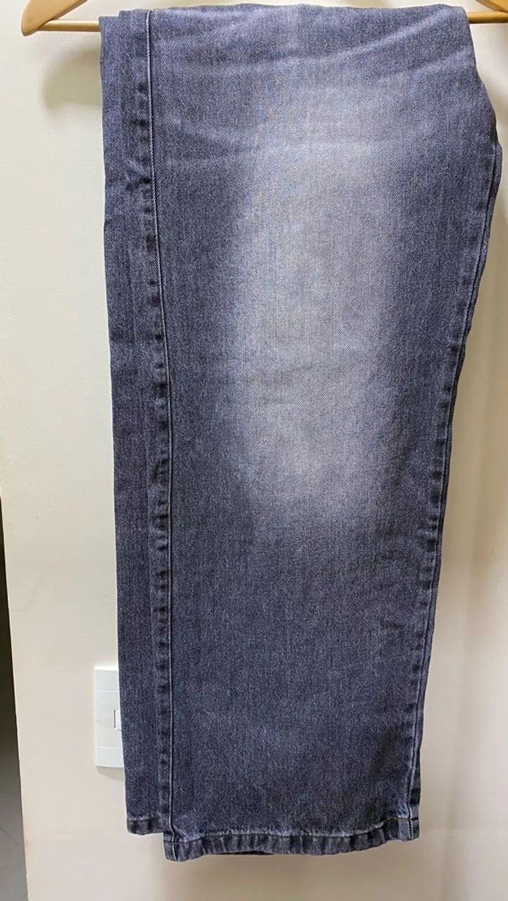 Calça baggy jeans preta - Foto 3
