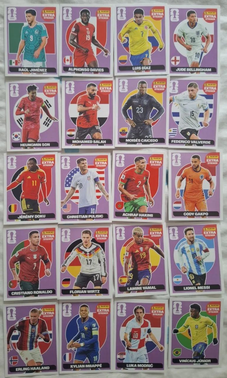 FIGURINHAS LEGENDS COPA 2026 - BASE ROXA