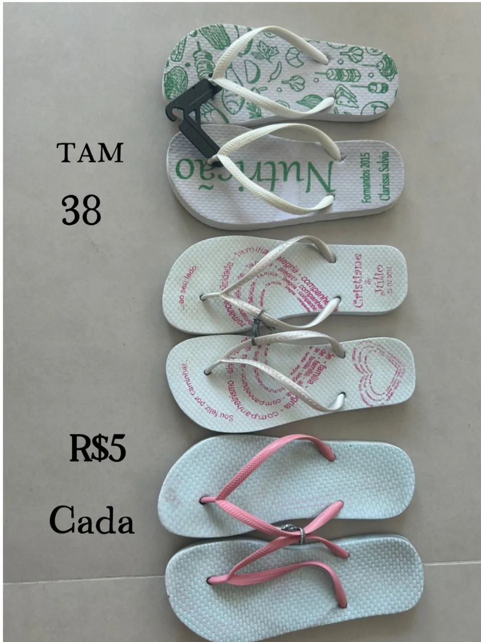RASTEIRAS E CHINELOS FEM / INFANTIL - Foto 2