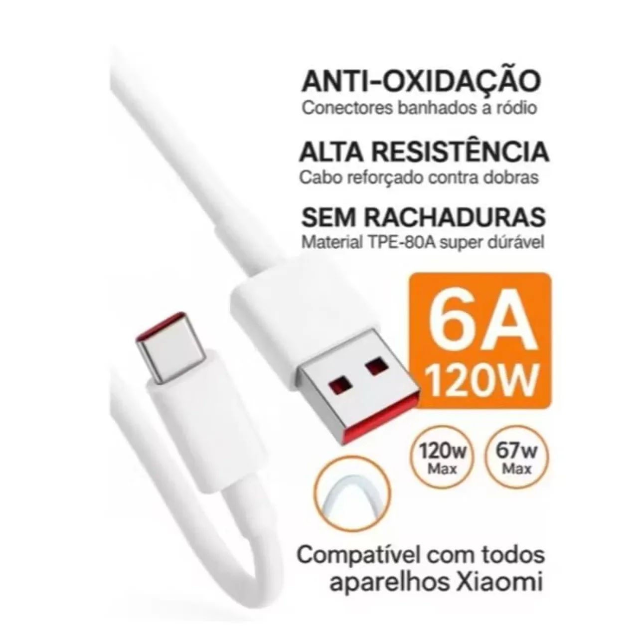 Cabo Usb Tipo-C Carregamento Smartphone  - Foto 3