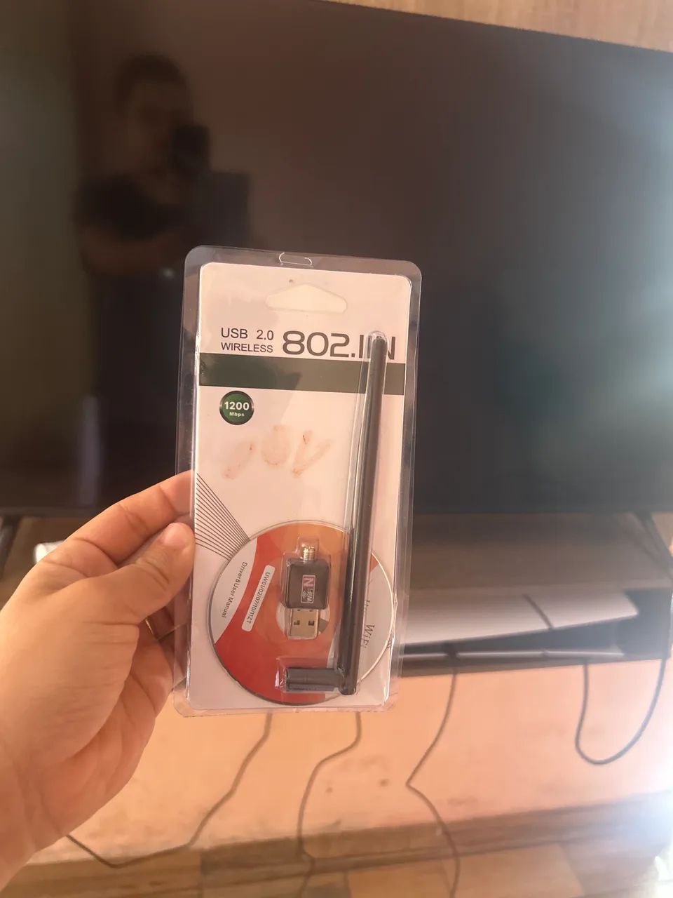 Antena USB Wifi 1800Mbps Kapbom Externa 2.4 GHz Alta Performance
