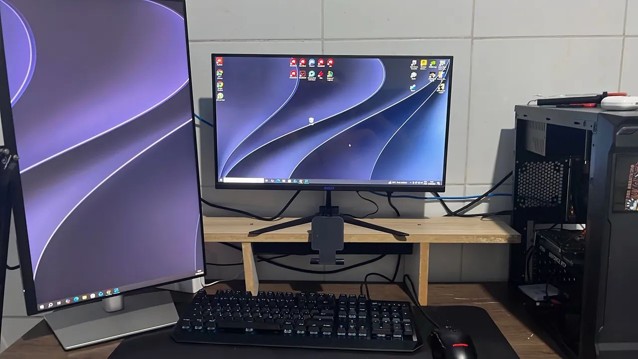Pc TOP de Linha + 2 Monitores + Teclado Mecânico + Microfone Articulado  - Foto 3