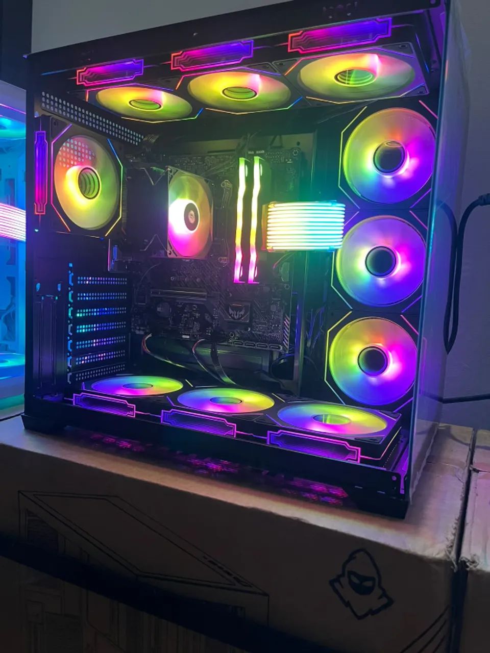 Kit 10 fans + Controladora ARGB - Preto ou Branco - Reverse e Forwards - Foto 3