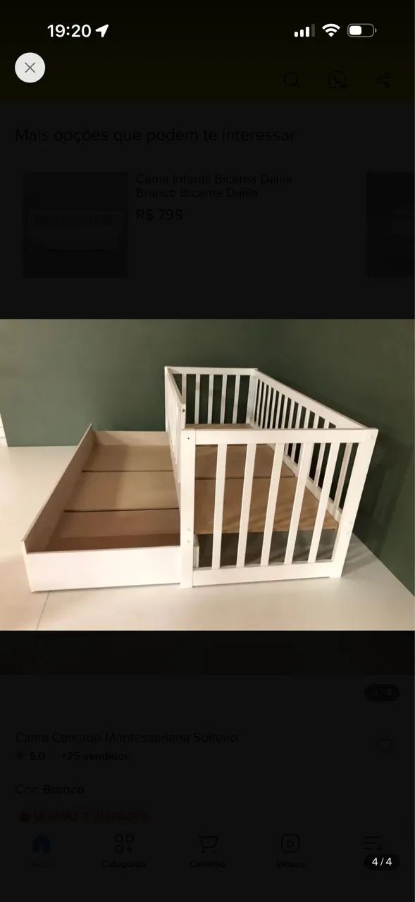Vendo ber ço cama solteiro  - Foto 2