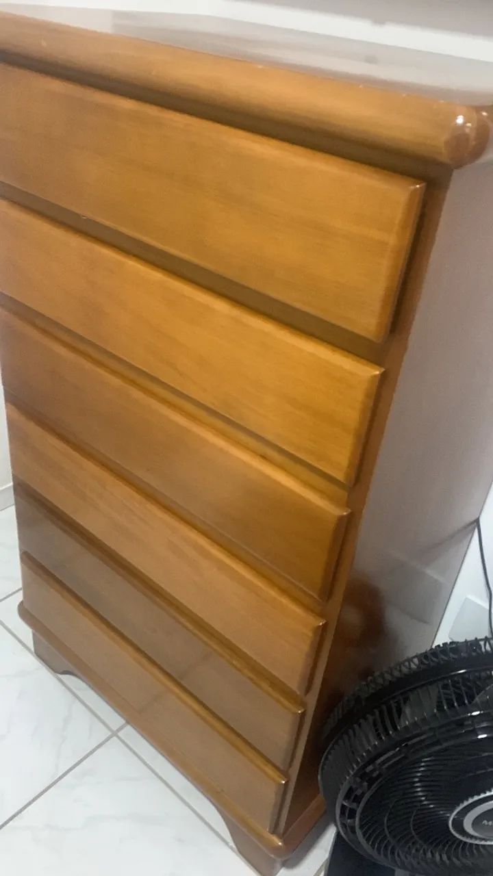 Cômoda de 6 gavetas madeira maciça 