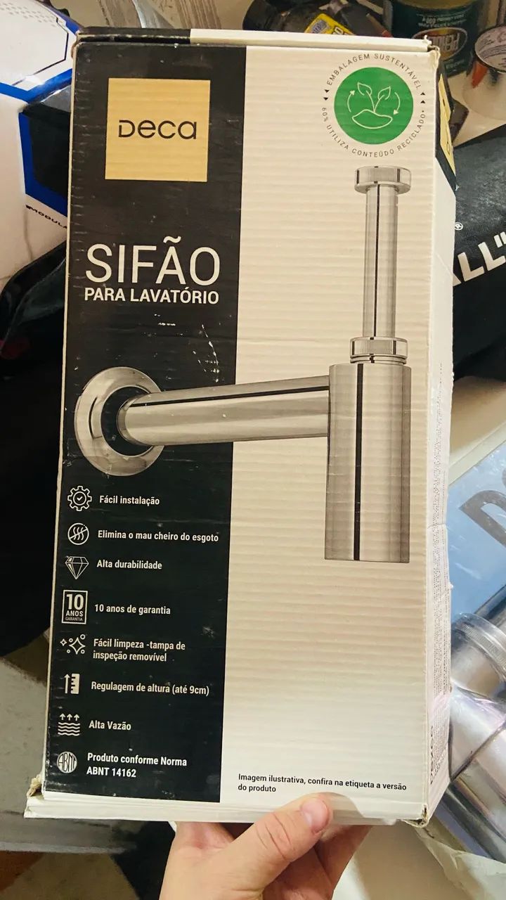 Sifão lavatório copo metal DECA