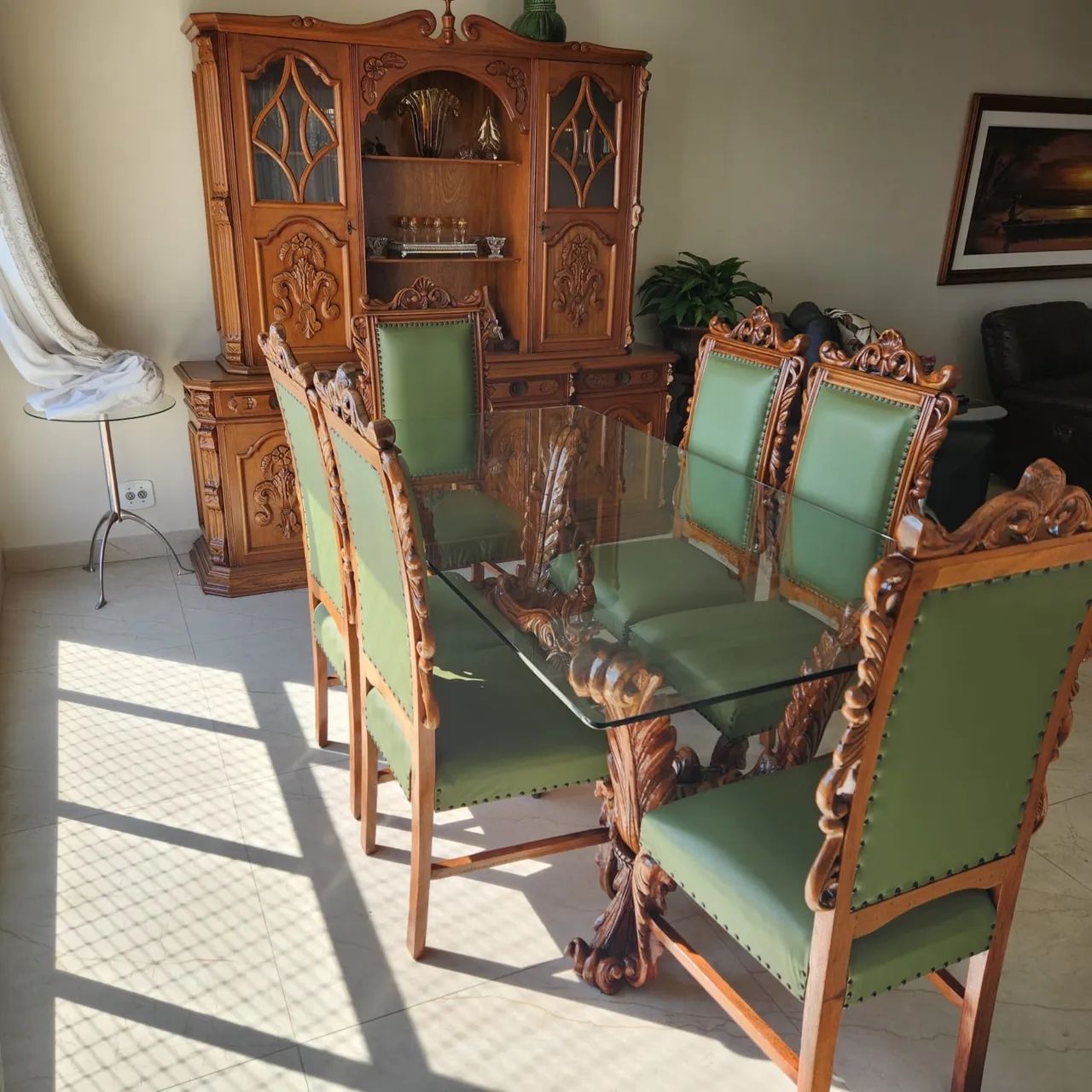 Conjunto de sala jantar em madeira Cerejeira - Foto 3