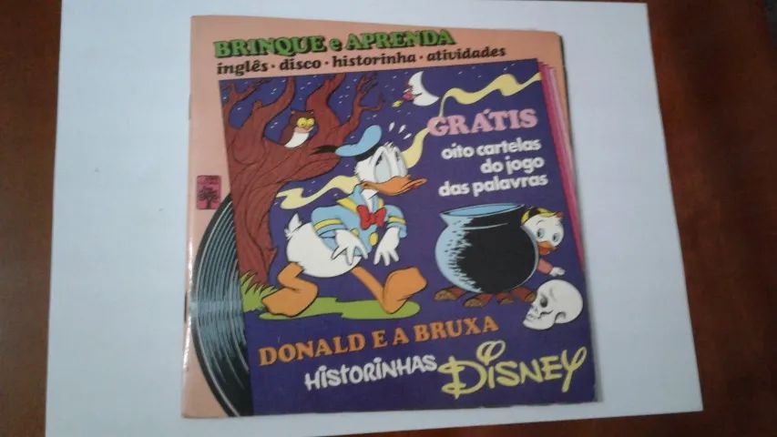 Disquinho de vinil  Brinque e aprenda Disney Donald e a Bruxa antigo