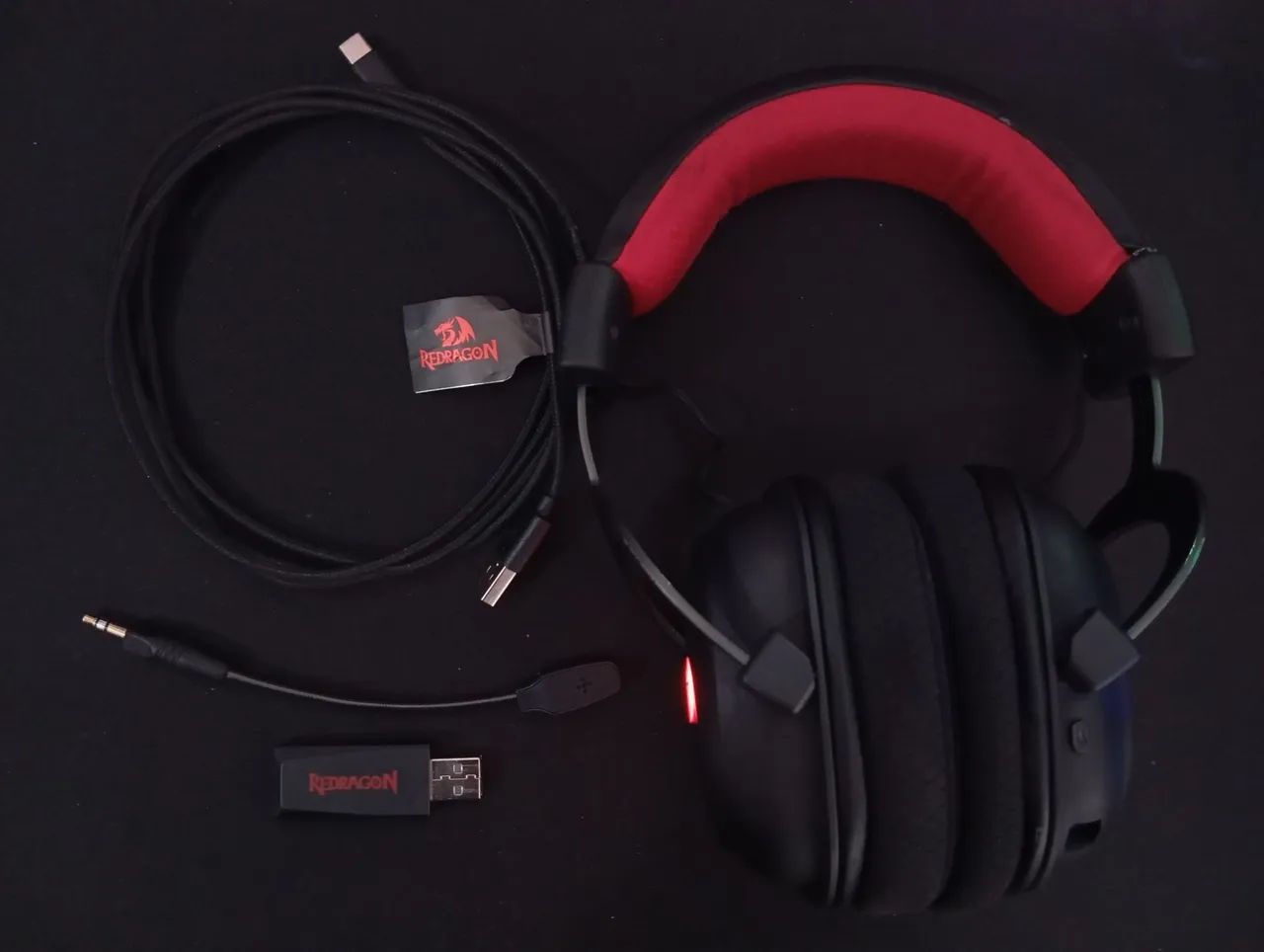 Headset sem fio Redragon Zeus PRO RGB - Foto 5