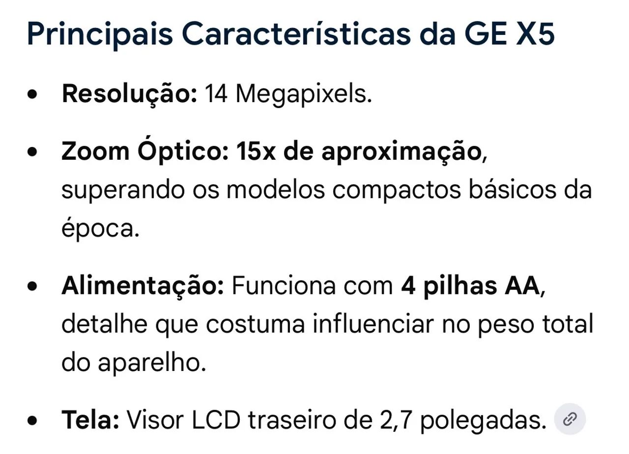 Camera semi profissional GE X500 - Foto 5