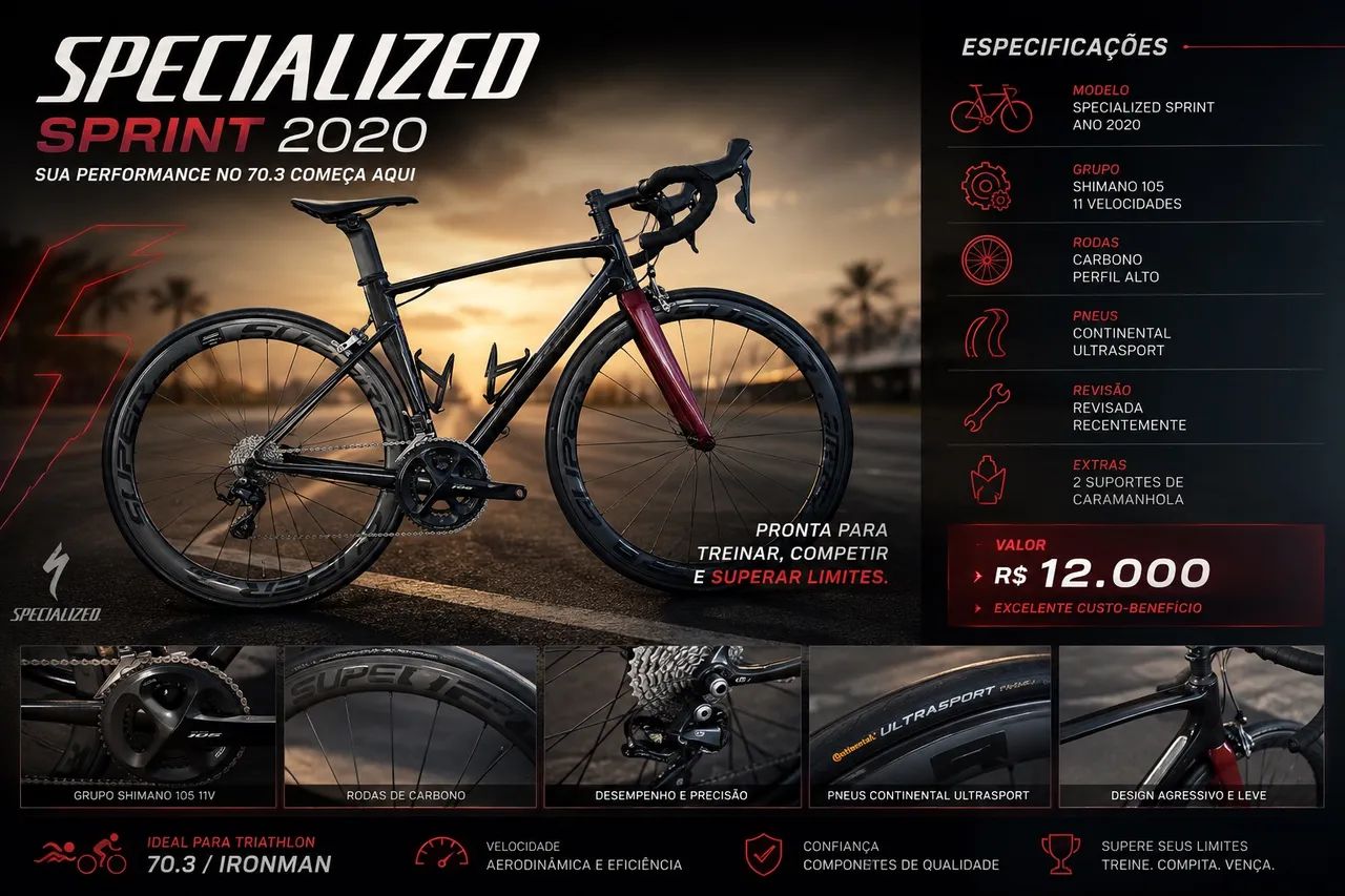 ? SPECIALIZED SPRINT 2020 ? PRONTA PARA O 70.3 ?