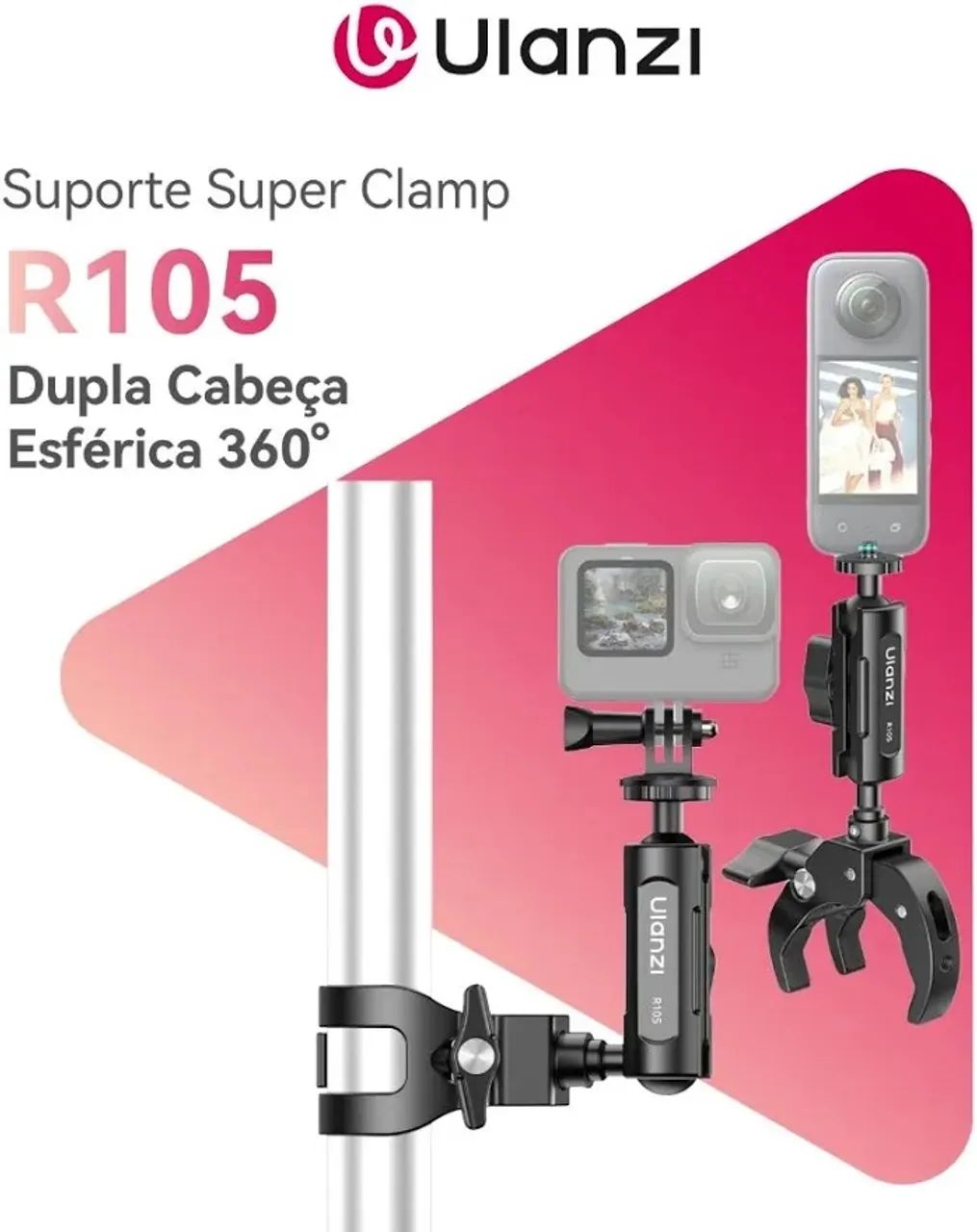 Suporte para Guidão com Adaptador GoPro Ulanzi R105