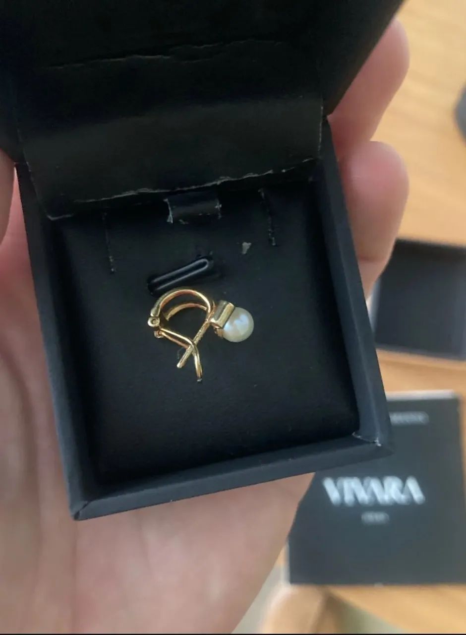 Piercing Vivara  - ouro 18k + pérola + diamante 
