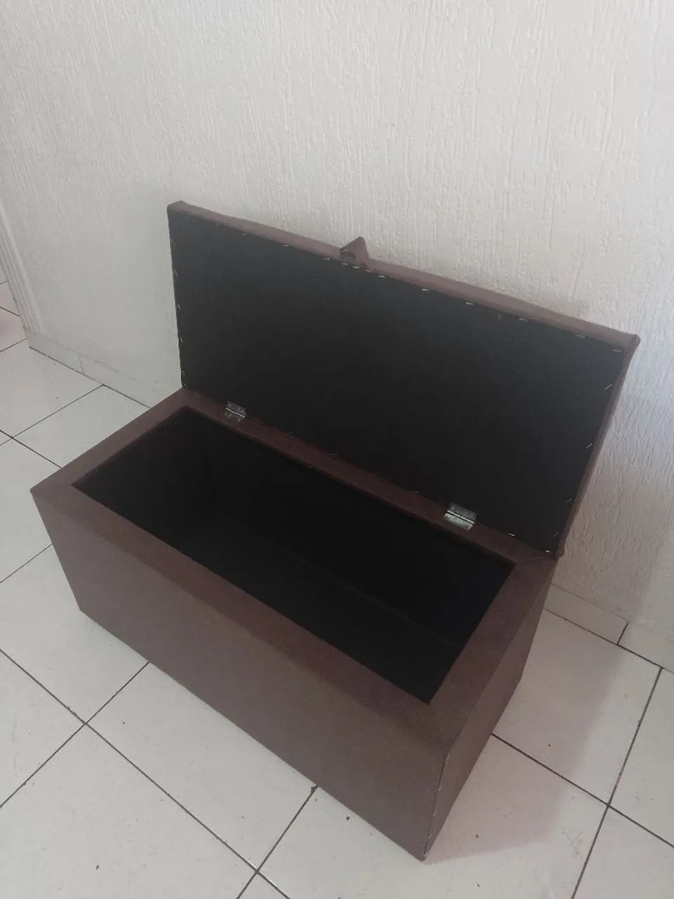 Baú puff marrom  - Foto 2