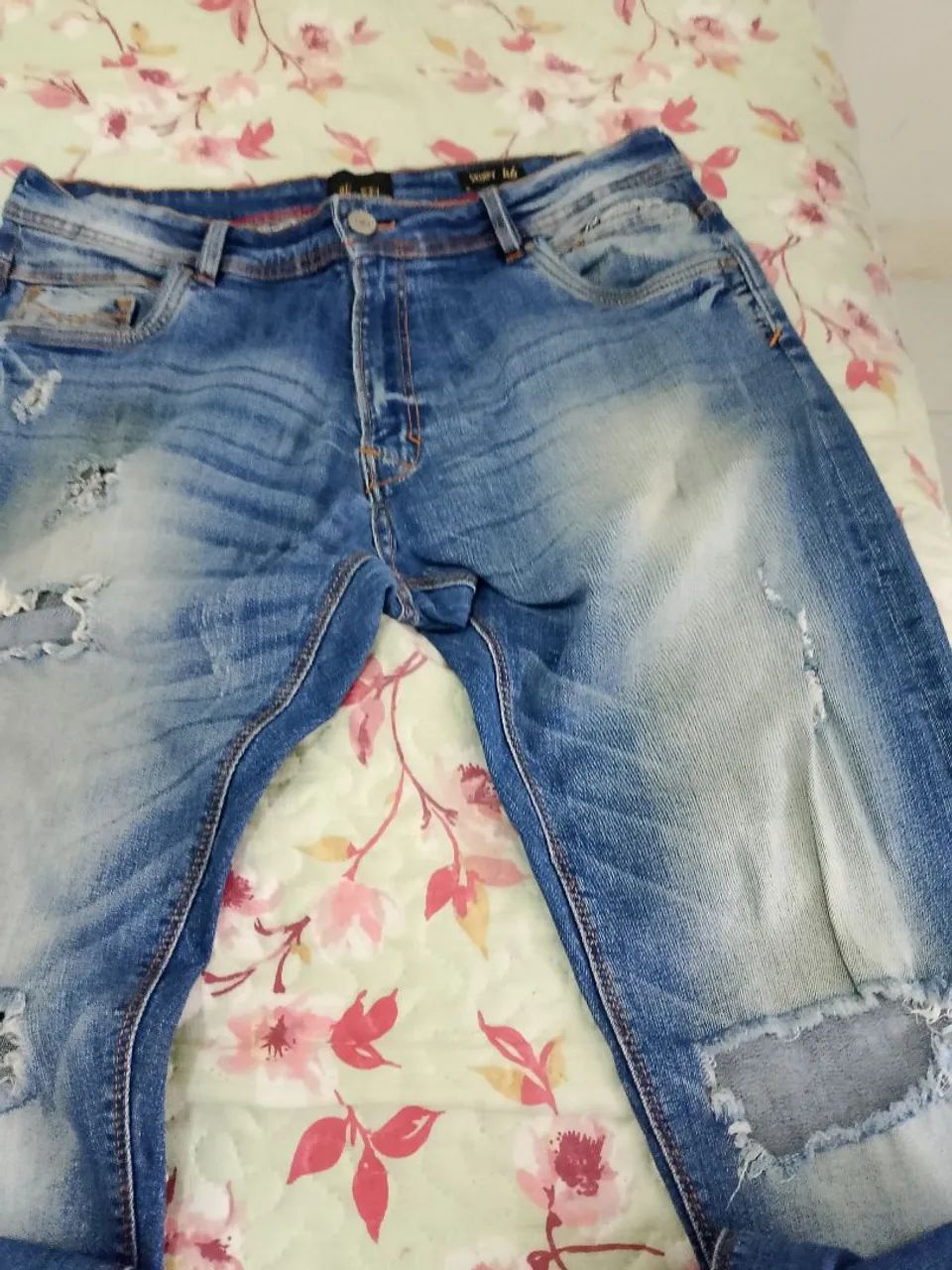Calça Jeans da Moda BLUE Steel internacional - Foto 5