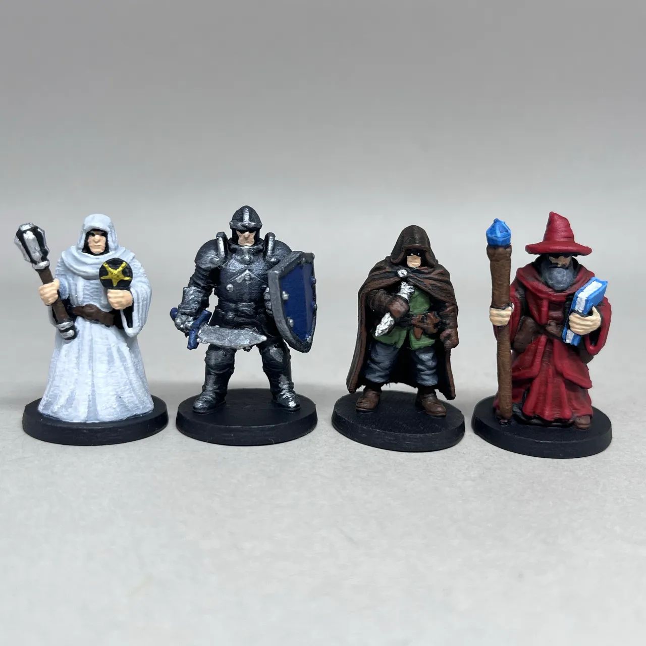 Kit 4 Miniaturas RPG Board Games Impressão 3D