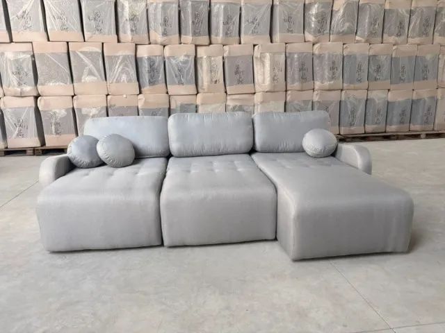 Sofá Cama Retrátil Bellagio 3,00 m Linho Cinza - Foto 3