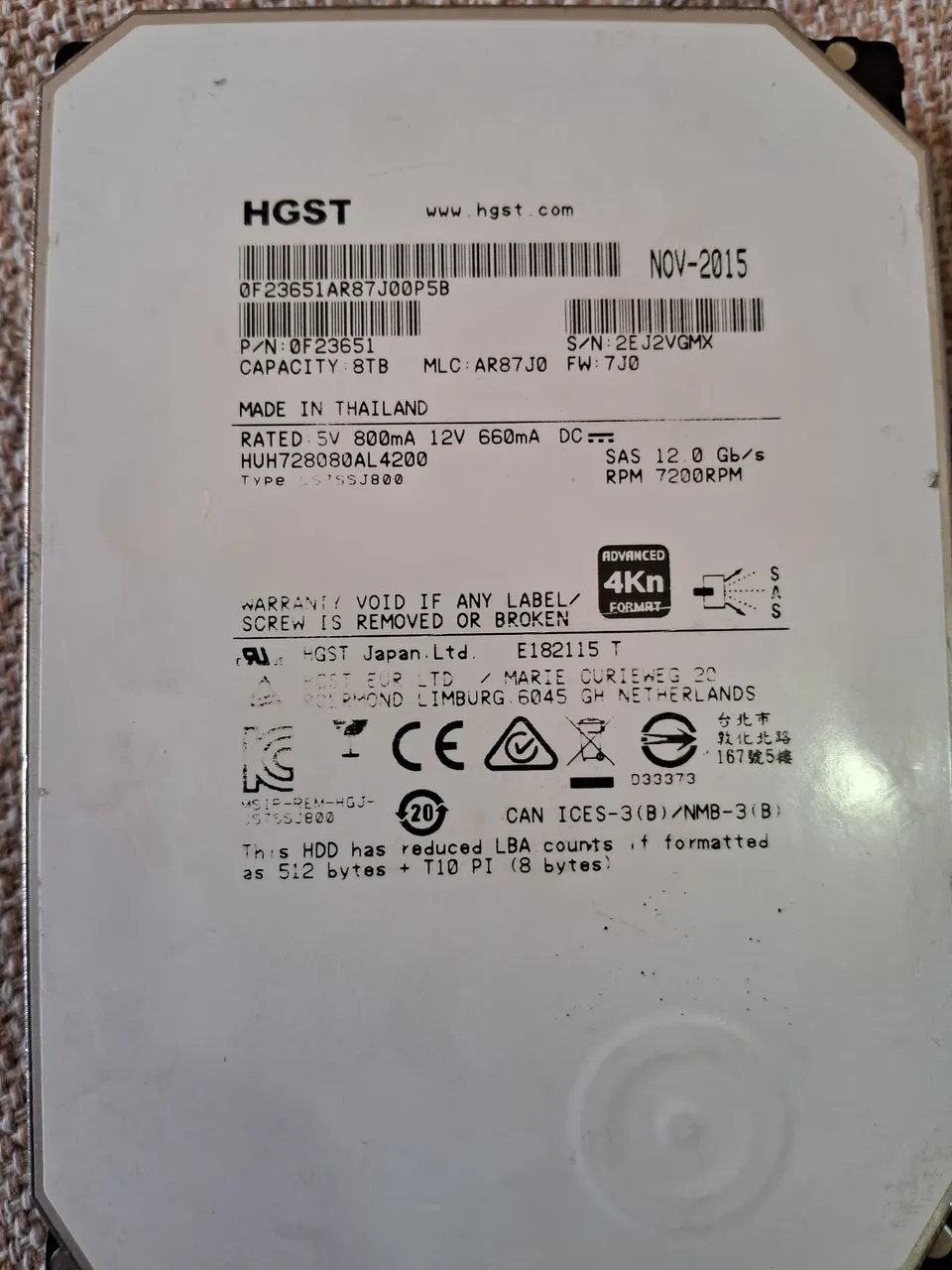 2x HD SAS 8TB Hgts - Armazenamento - Jardim Colonial, Ribeirão das