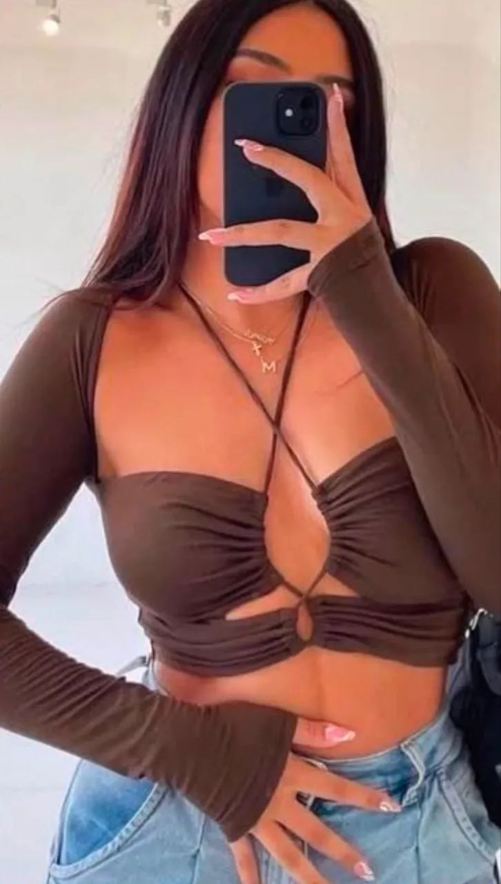 Cropped Marrom NOVO