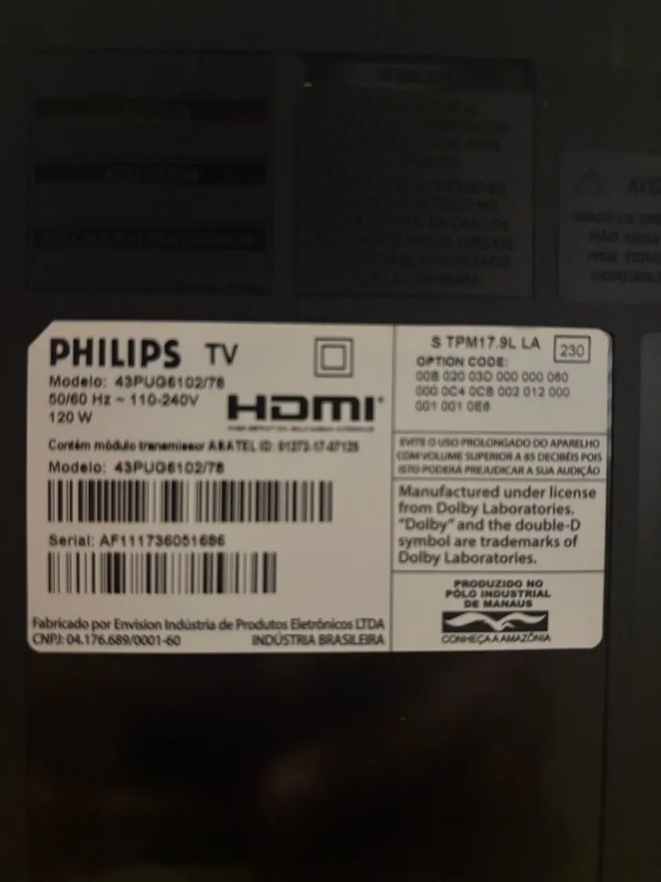 Philips 43-inch Smart LED TV 43PUG6102 Ultra HD 4K444717552203223042