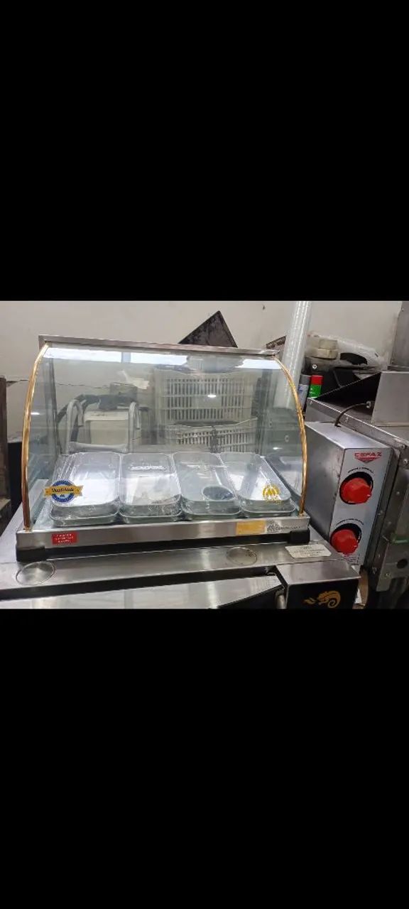 Estufa de salgados vidro curvo quatro bandejas - Foto 4