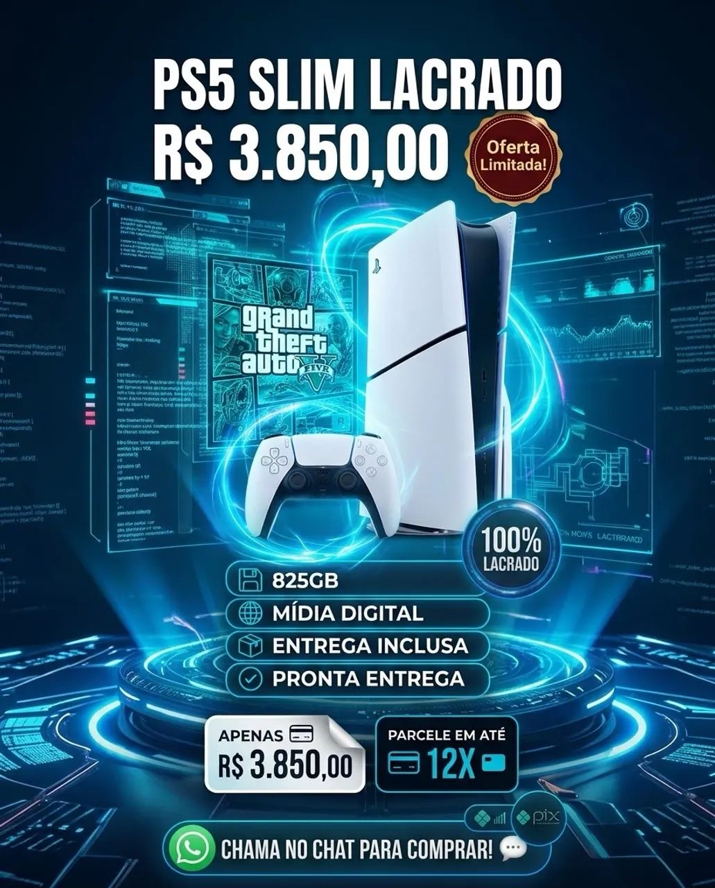 PS5 - 825 GB slim digital 