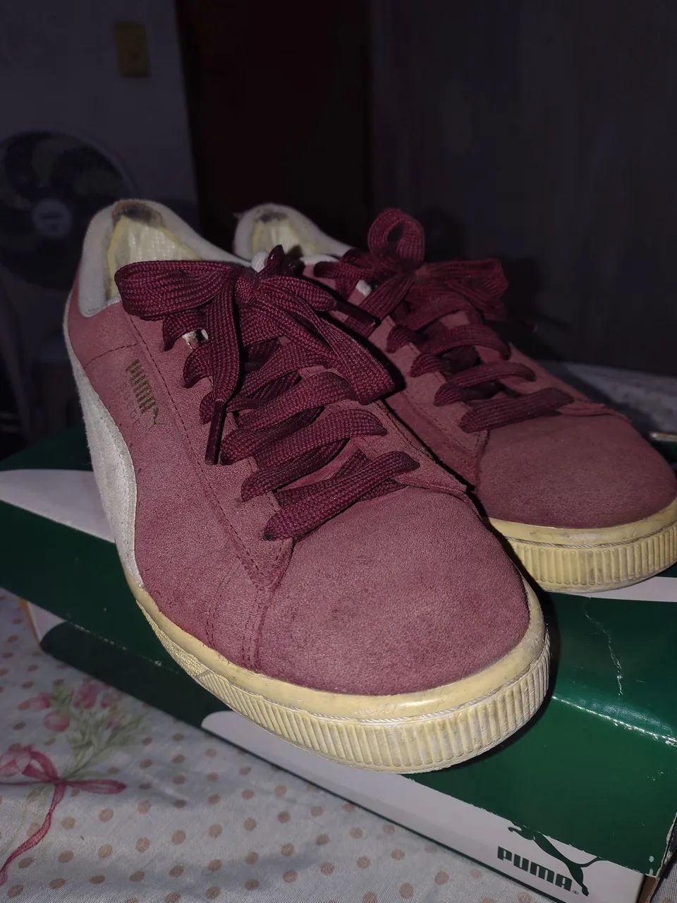 Puma Suede bordô 39 - Foto 2