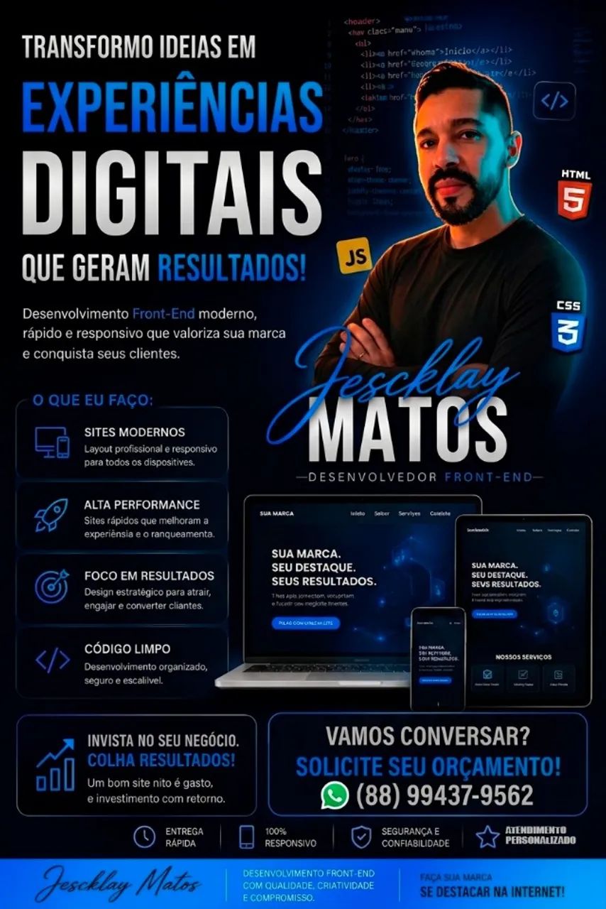 Jescklay Matos - Desenvolvimento Web | Sites e Landing Pages