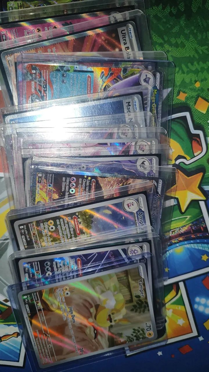 Cartas pokémon rara e Full ART e ex