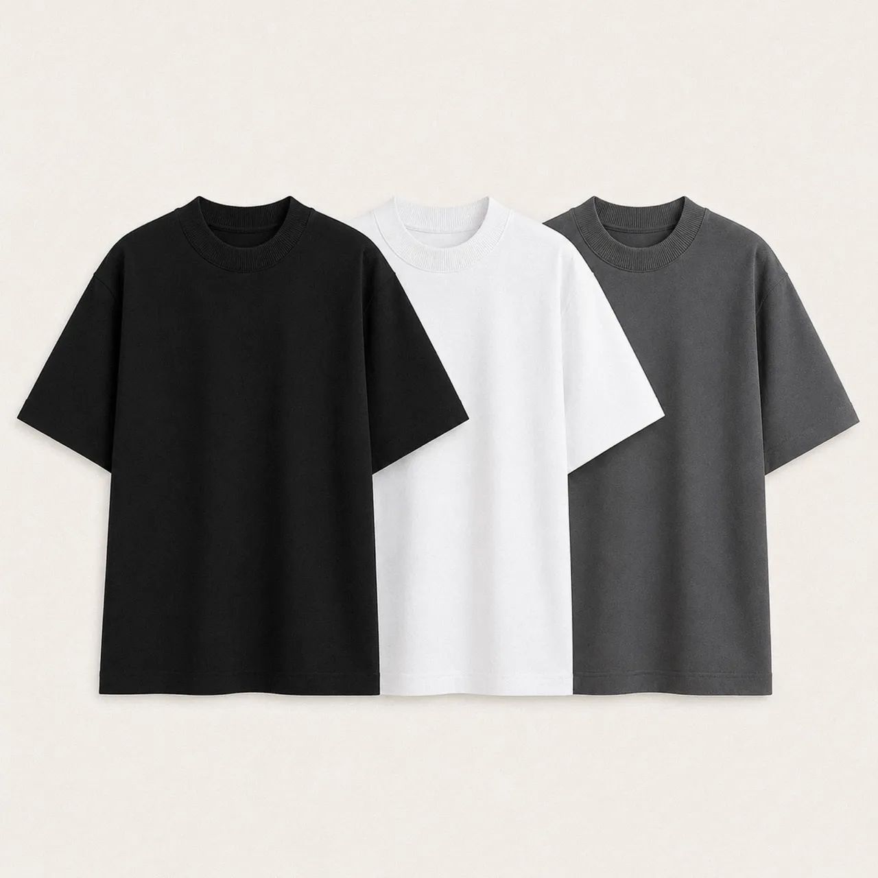 kit 3 camisetas oversized 