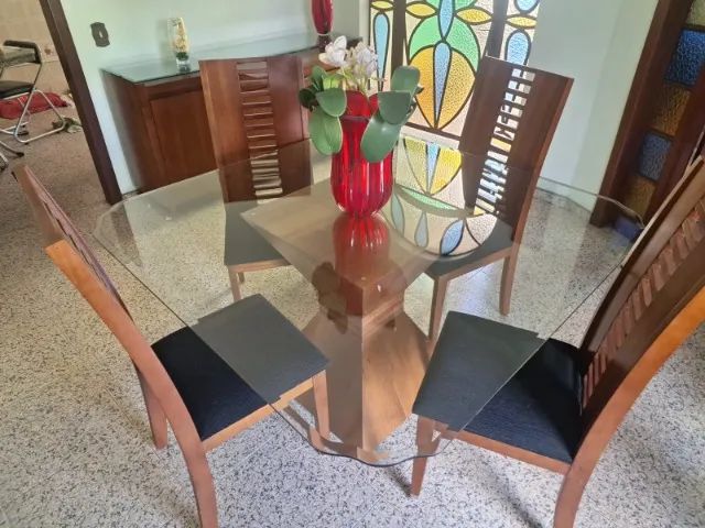 Conjunto Mesa de Jantar 4 cadeiras e Buffet de 4 portas - Foto 3