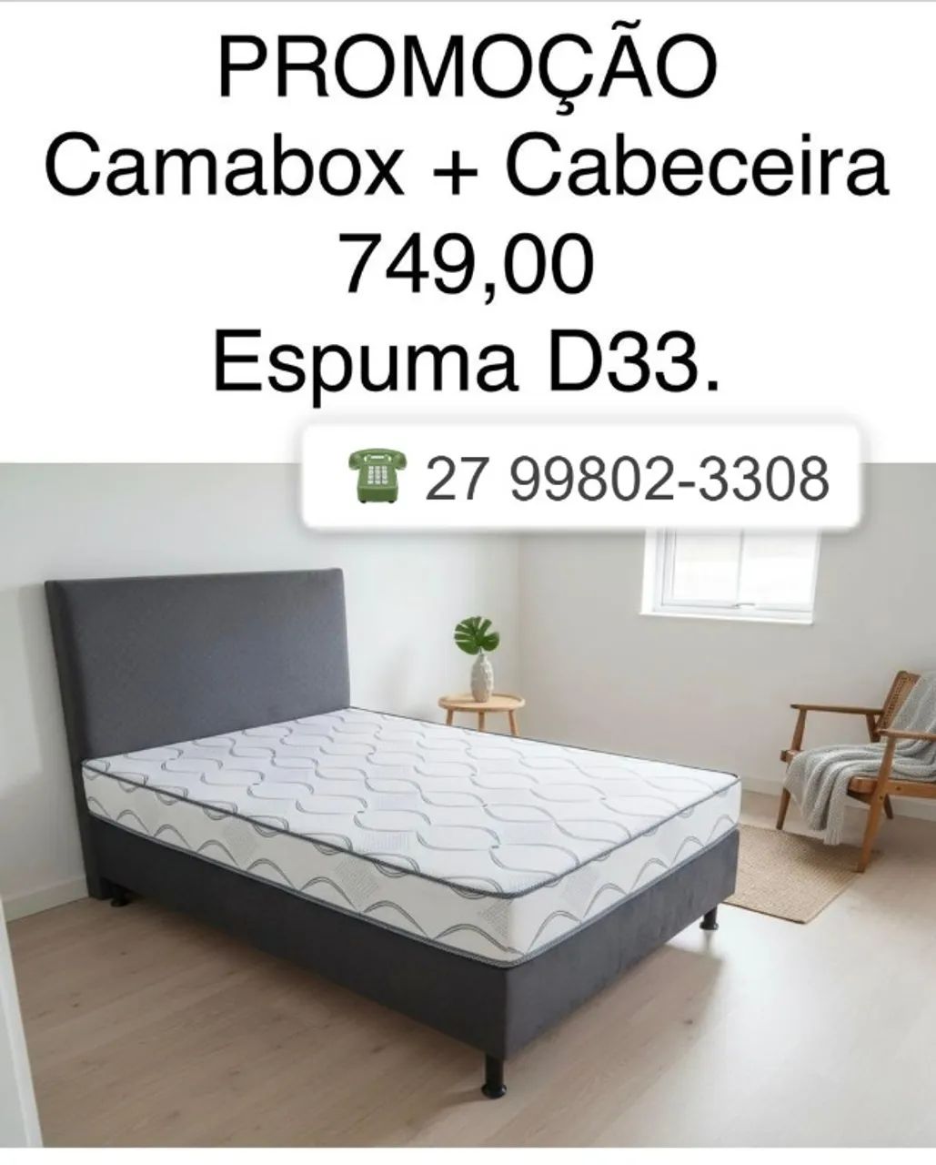 =COLCHOBOX CASAL + CABECEIRA - FRETE GRATIS