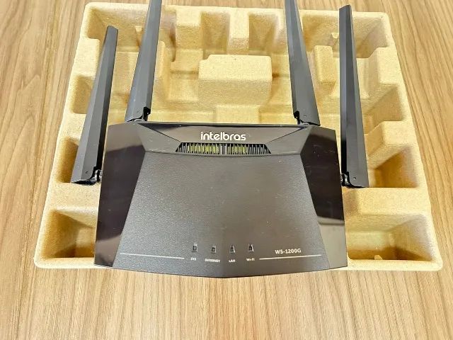 Roteador Wi-fi 5 porta Gigabit W5-1200g Intelbras - Dual Band Ac 1200 - Sem Uso - Foto 5
