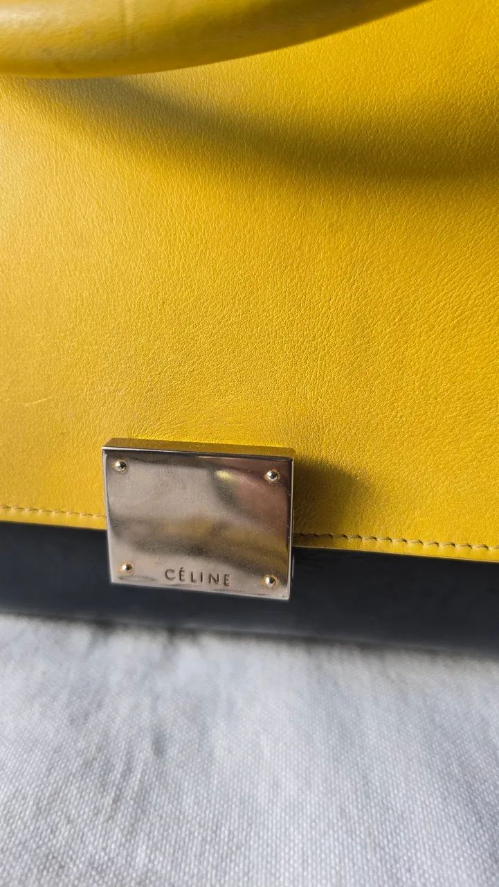 VENDO BOLSA CELINE  COURO - PRETA AZUL AMARELA - Foto 4