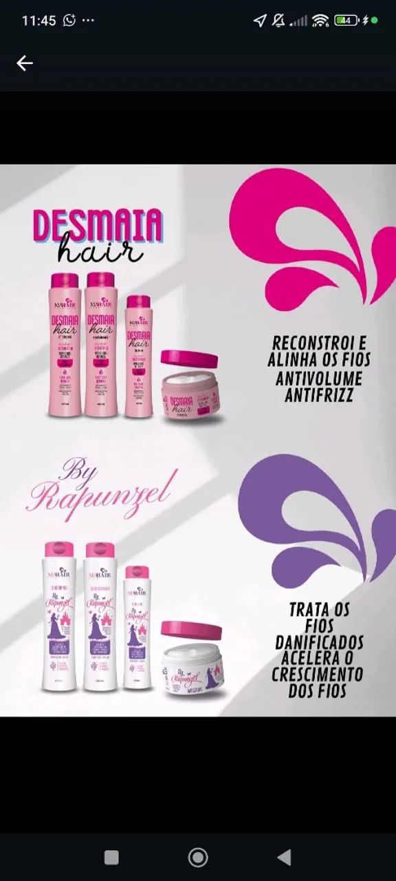Kits shampoo condicionador máscara 
