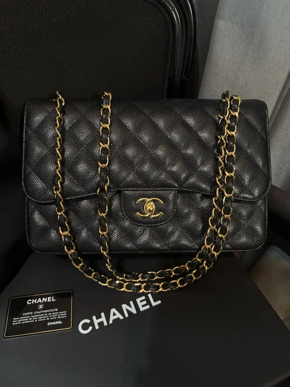 Bolsa Chanel Classic double Flap Jumbo Original 