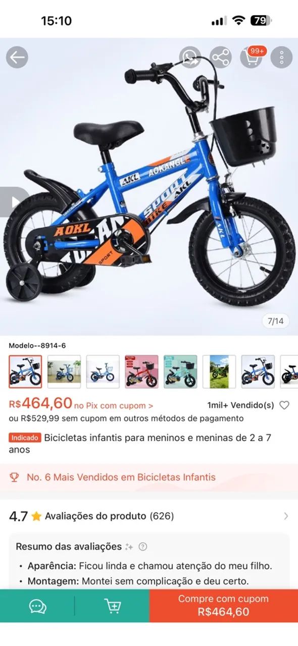Bicicleta infantil  - Foto 5