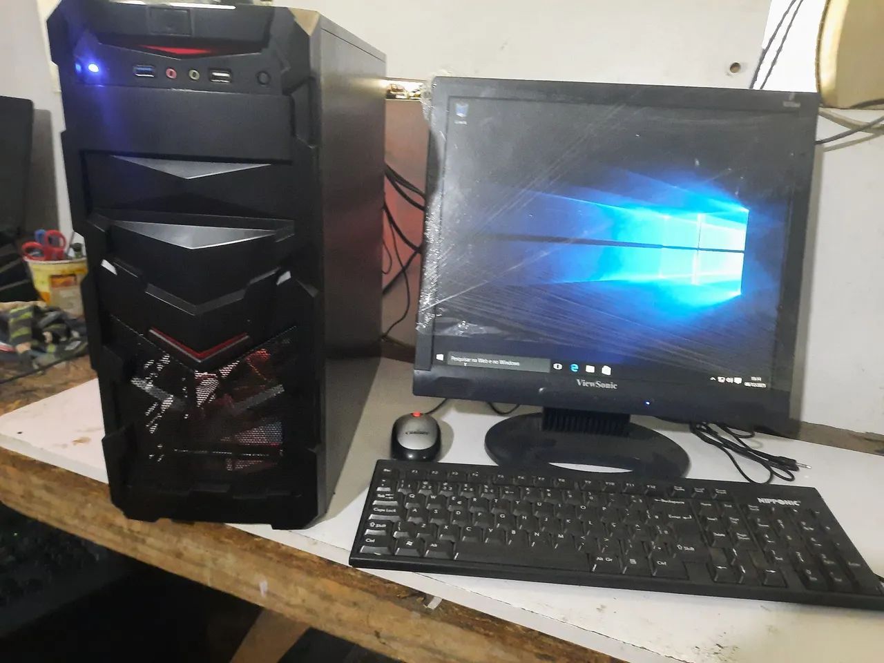 PC core i5 completo fonte real ssd 256G monitor LCD  17 polegadas 