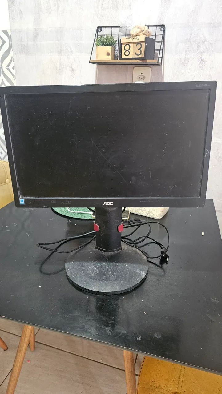 Monitor AOC E2070SWNL LED 20" - R$ 150 - Foto 5