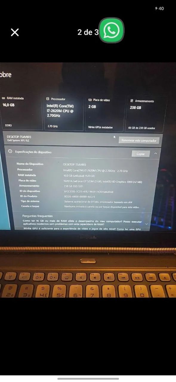 Notebook i7 Dell Xps 15 - Foto 2