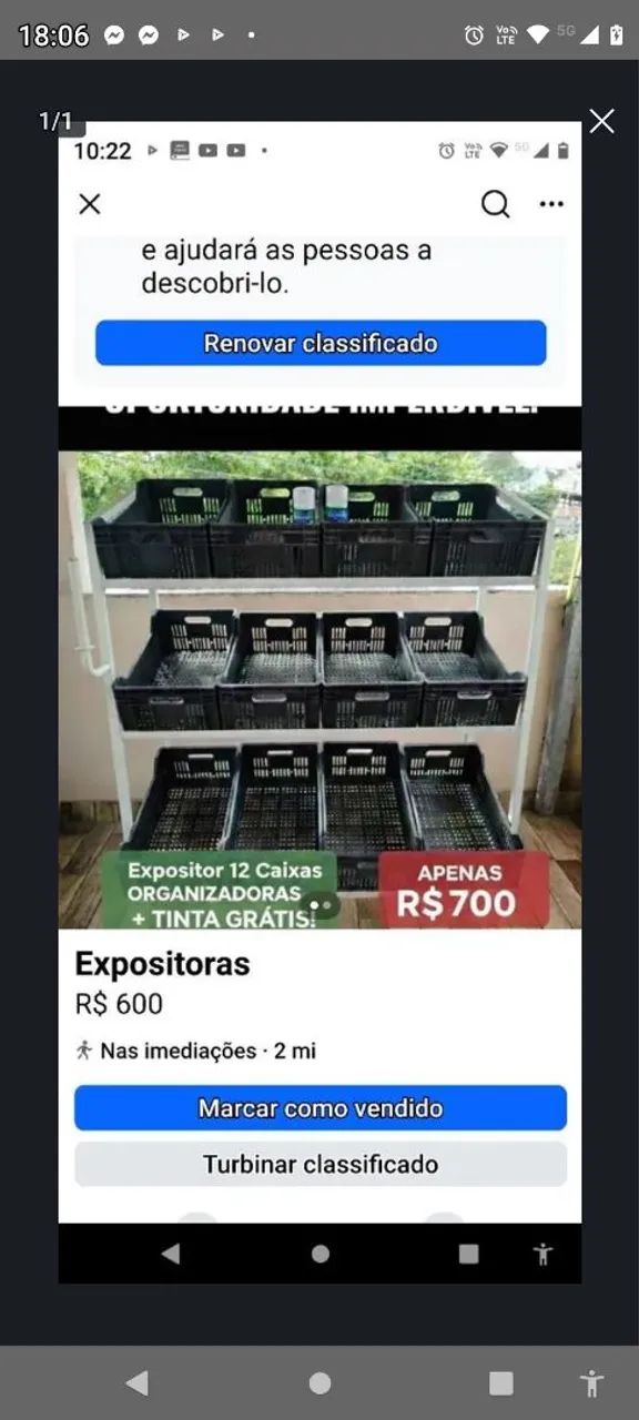 Expositora para mercadinho 