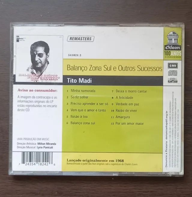 CD "Balanço Zona Sul e outros sucessos" Tito Madi - Foto 2