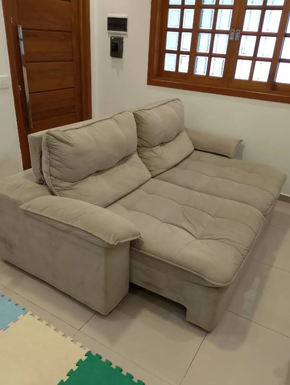 Sofa Retrátil Cinza