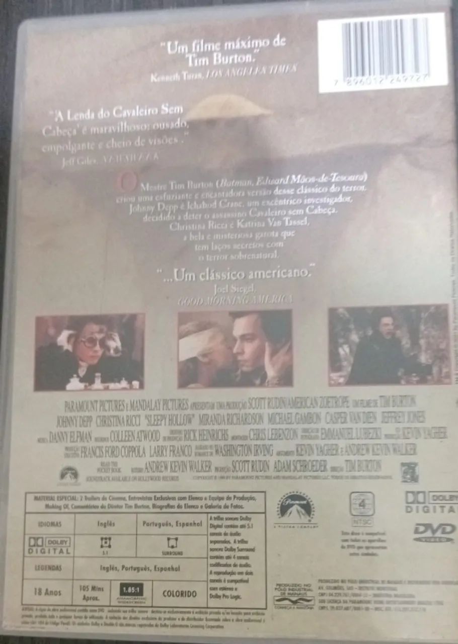 DVD A LENDA DO CAVALHEIRO SEM CABEÇA  - Foto 2