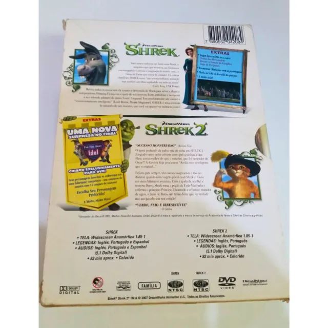 Box DVD Shrek A Historia Até Agora Volume 1 e 2 - Foto 2