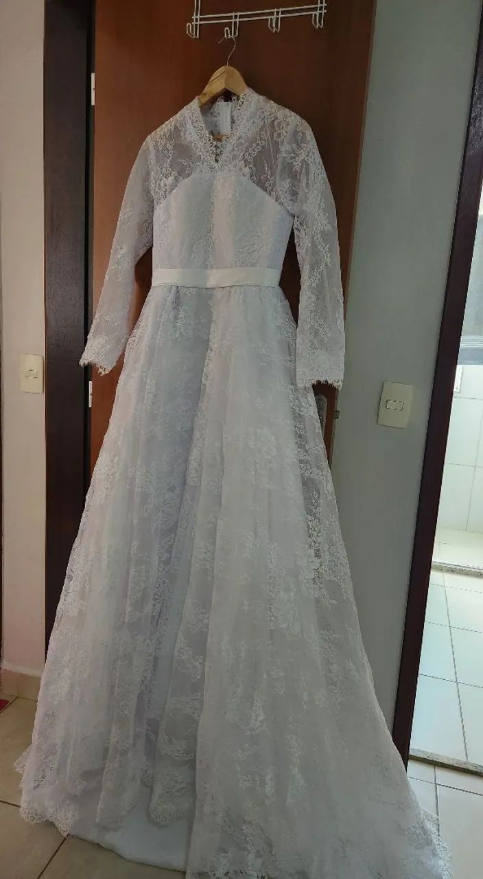 Vestido de noiva  - doação - Foto 5